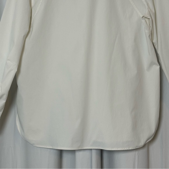 Athleta A-Frame Poplin Button Down UPF Shirt Women’s Large White - Picture 7 of 12